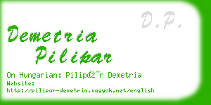 demetria pilipar business card